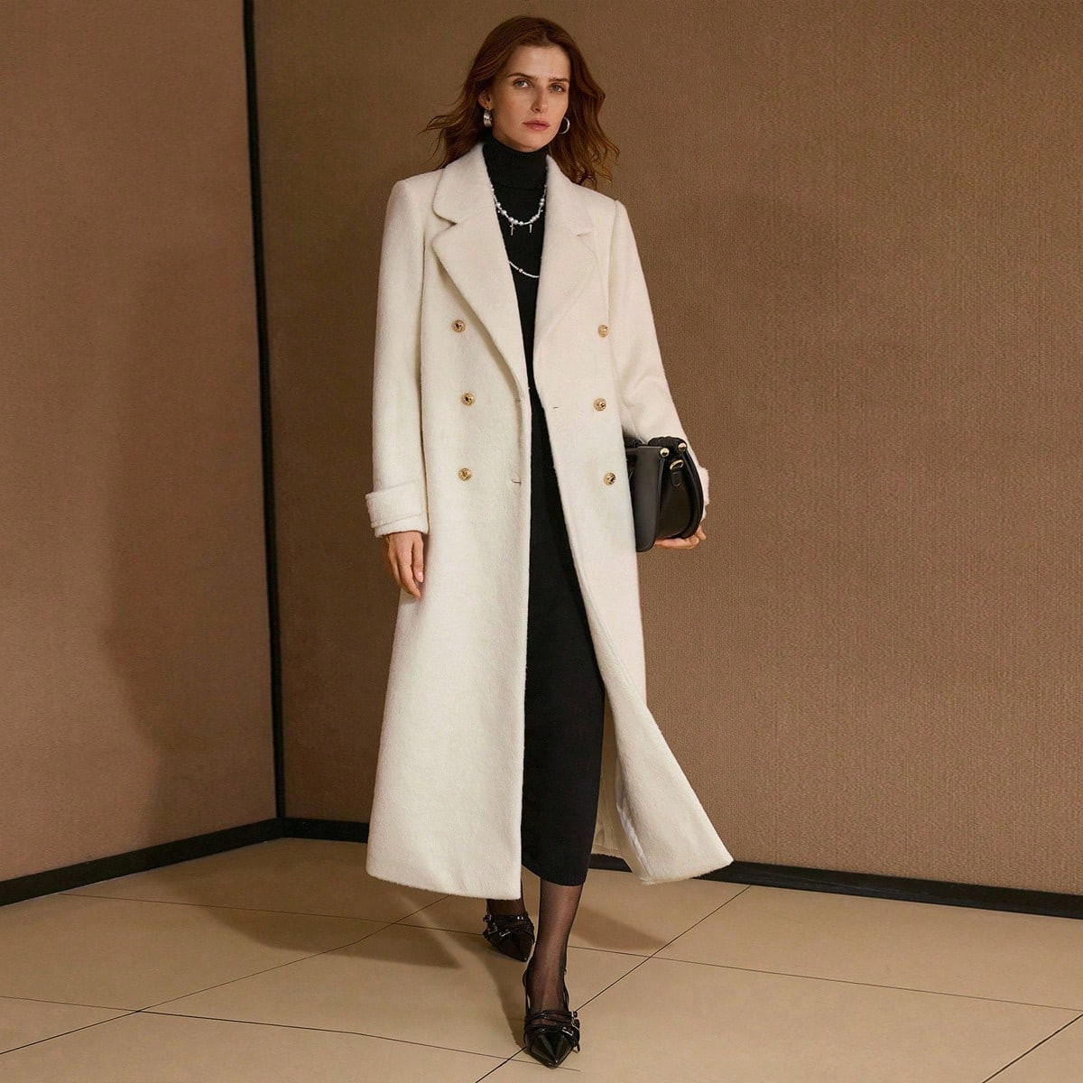 Cream Coat  | SHEIN