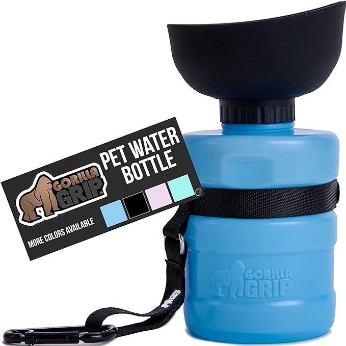 Gorilla Grip Leak Proof Portable Dog Water Bottle, Multifunction Design with Bowl Cap, Food Grade... | Amazon (US)