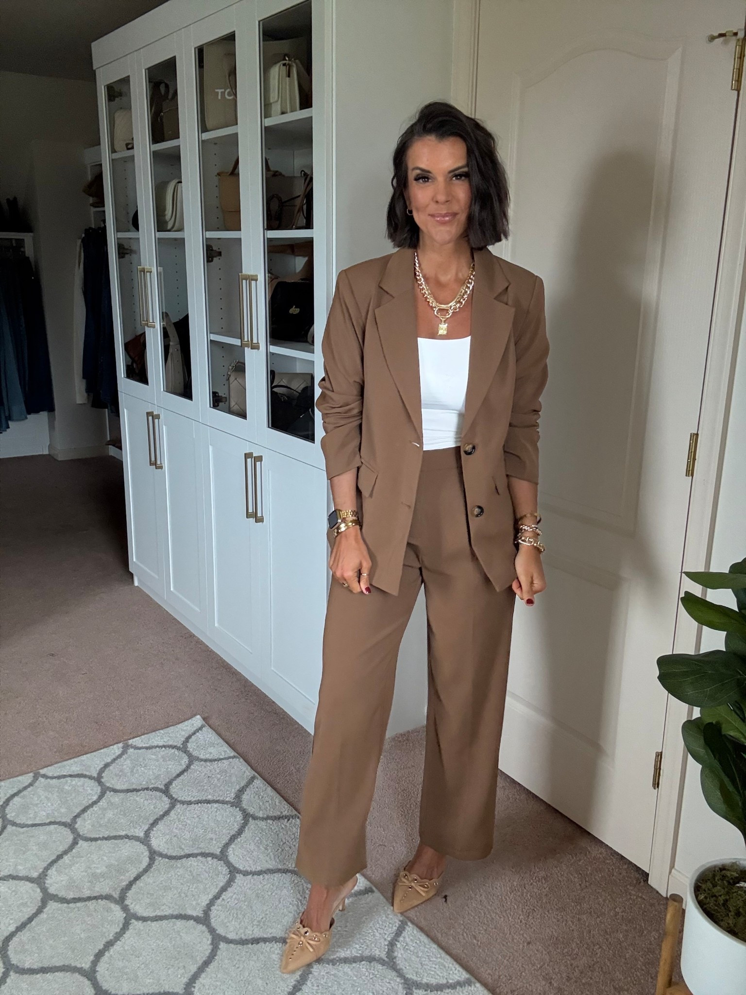 Size small in blazer set and tank

#LTKSeasonal #LTKFindsUnder100