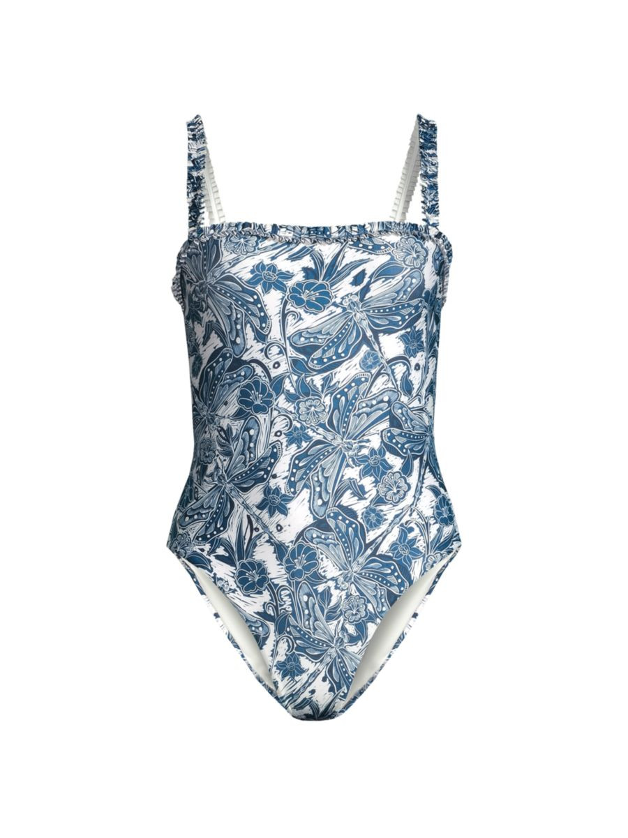 Agua by Agua Bendita Lim N Lib Floral Printed One-Piece Swimsuit | Saks Fifth Avenue