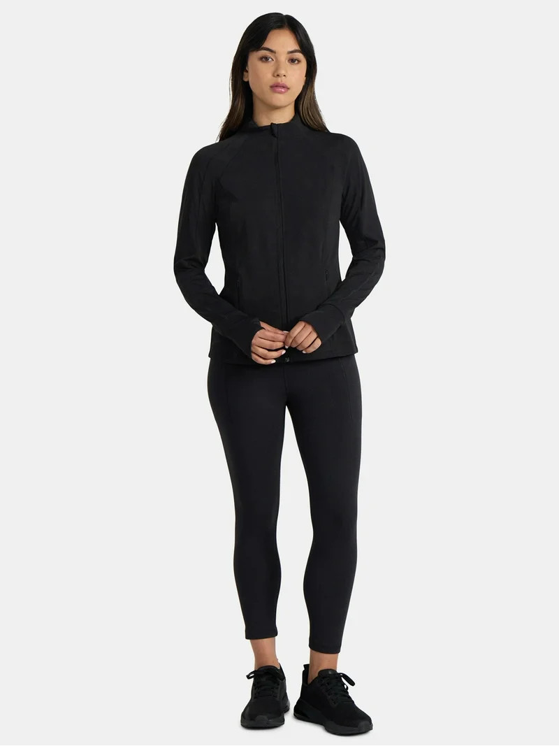 Avia Women's and Women's Plus SoftSculpt Zip Up Active Jacket, Sizes XS-4X | Walmart (US)