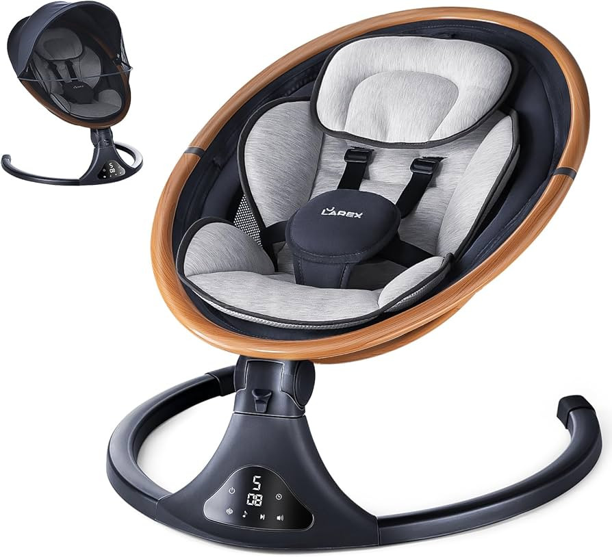 LAREX Baby Swings to Toddler-Electric Infant Swing with Remote Control, Rocker with 5 Speeds, 5 P... | Amazon (US)