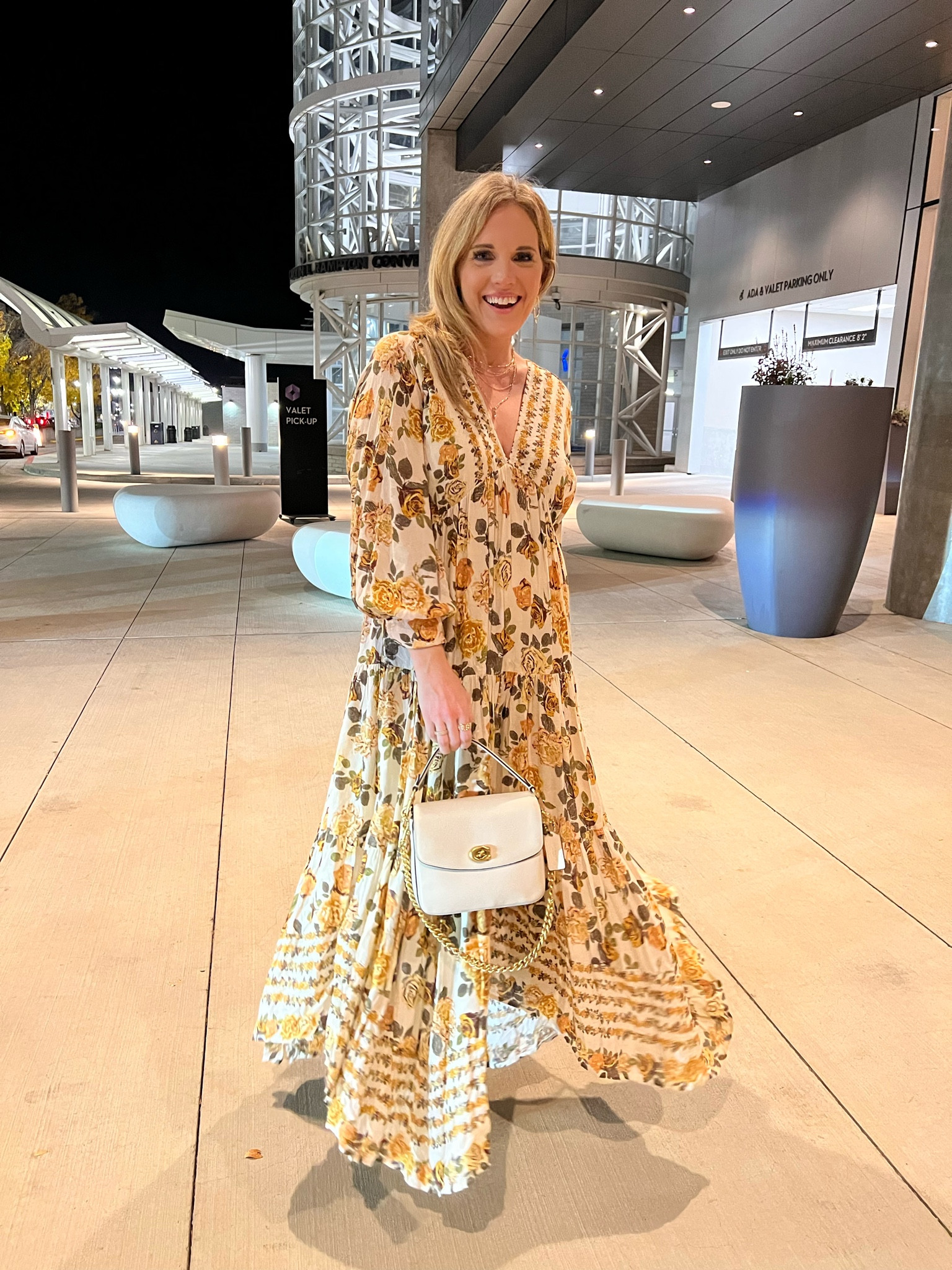 Free people dress 
Fall dress 
Maxi dress 
Wedding guest dress 
Floral dress 
Coach bag 

#LTKstyletip #LTKfindsunder100 #LTKSeasonal