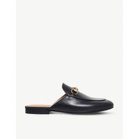 Gucci Princeton leather slider sandals, Women's, Size: EUR 37 / 4 UK WOMEN, Black | Selfridges