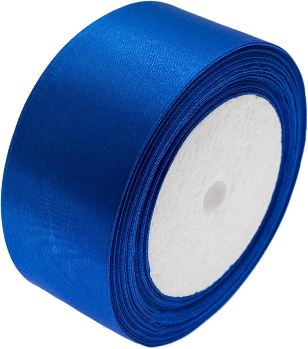 ATRBB 25 Yards 1-1/2 inch Royal Blue Satin Ribbon for Gift Wrapping | Amazon (US)