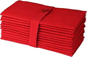 COTTON CRAFT Christmas Red Napkins -12 Pack 100% Cotton Dinner Napkins - All Year Xmas Fall Thank... | Amazon (US)