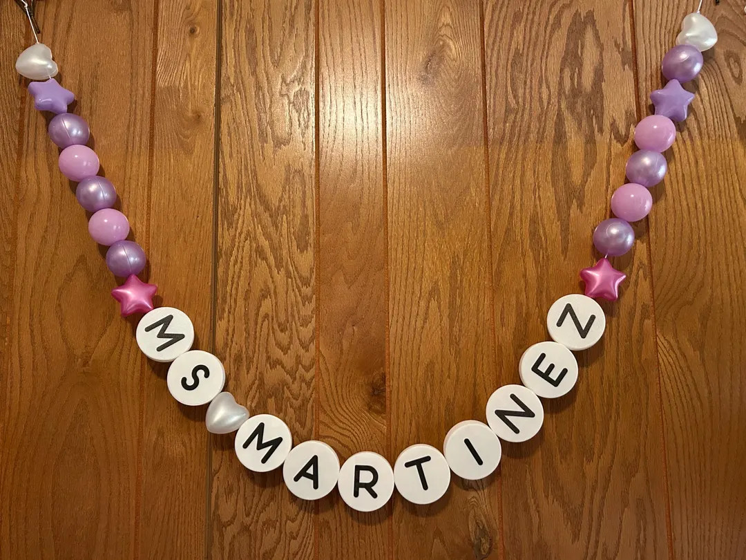 Personalized Large 3D Printed Friendship Bracelet Beads and Garland Decoration - Etsy | Etsy (US)