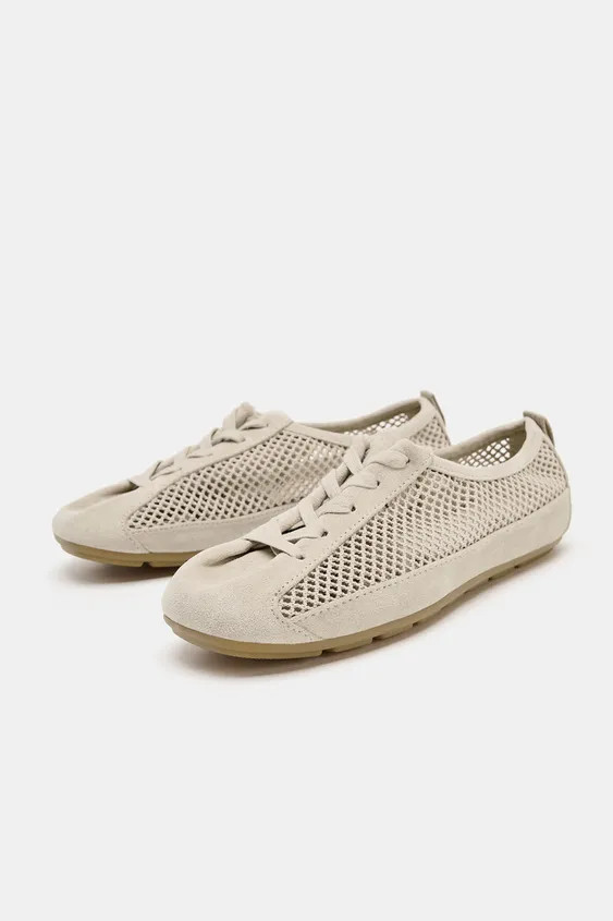 MESH PULL-TAB SNEAKERS | Zara US
