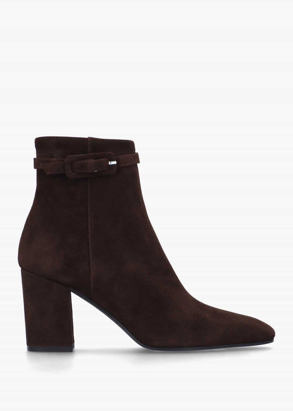 Sera Brown Suede Block Heel Ankle Boots | Daniel Footwear (UK)