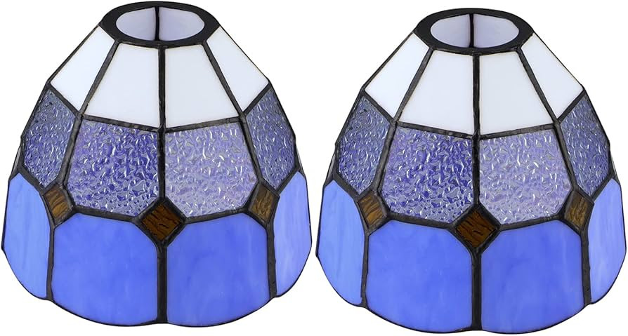 Skelang 2 Pcs Glass Light Shade, Chandelier Light Cover 1-5/8" Fitter, Replacements Shade for Wal... | Amazon (US)