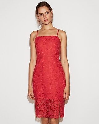 Express Womens Red Lace  Dress | Express