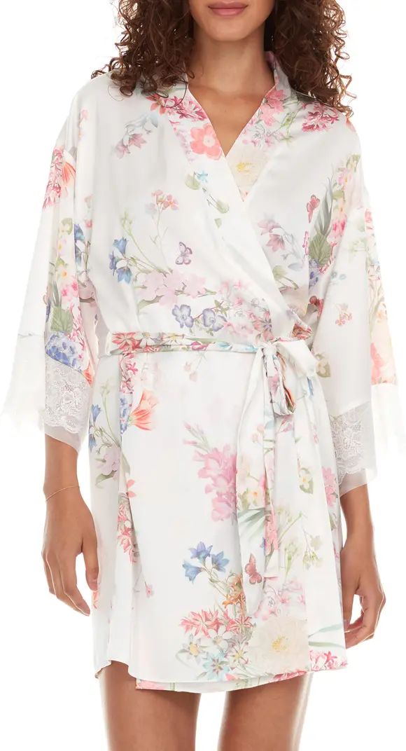 Andrea Floral Lace Trim Robe | Nordstrom