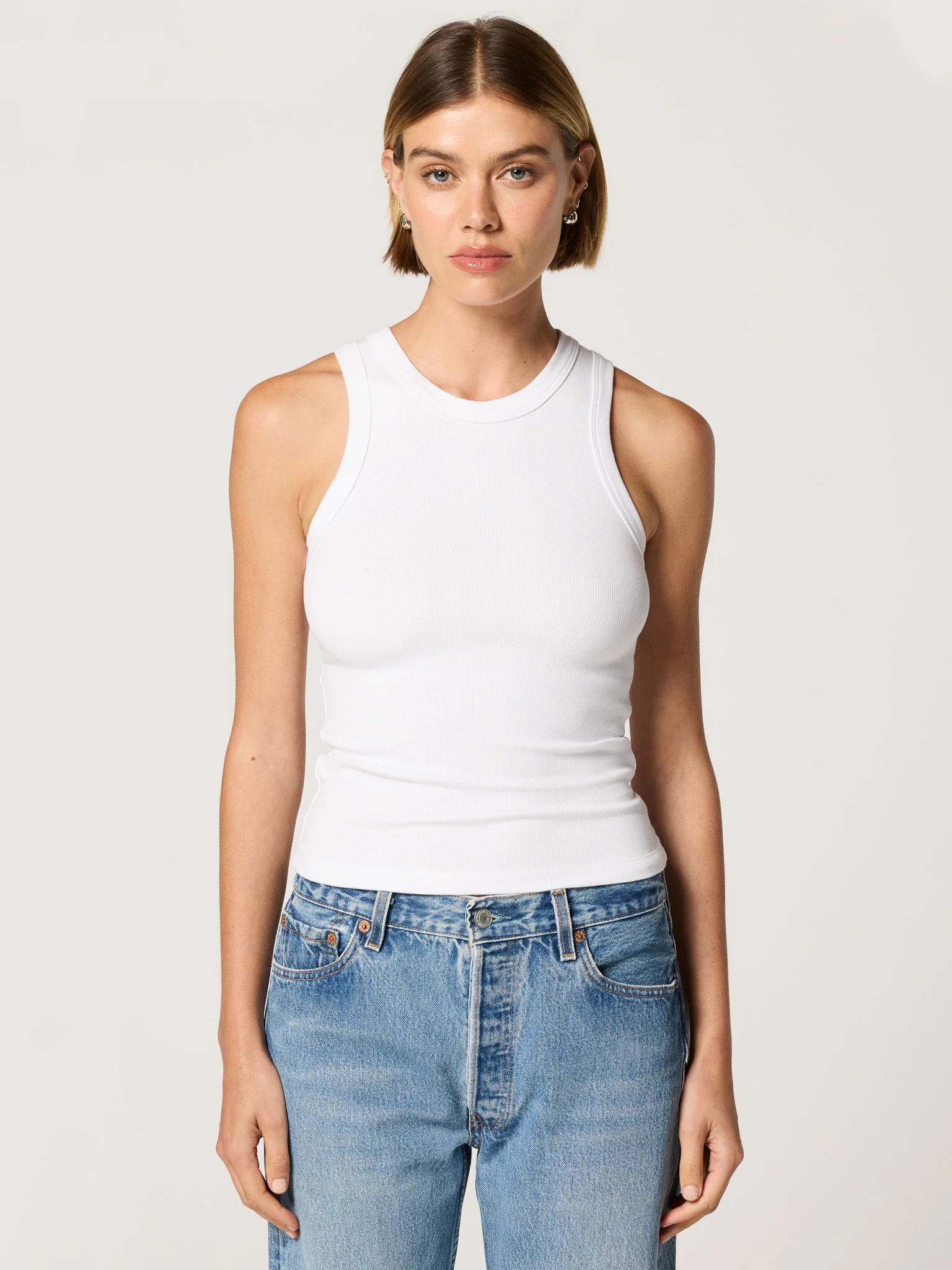 KELLY TANK / WHITE | CLYQUE