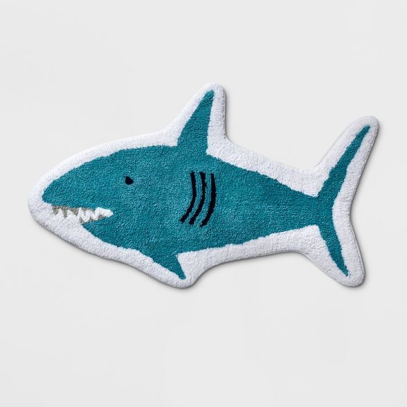 Shark Bath Rug Blue - Pillowfort™ | Target