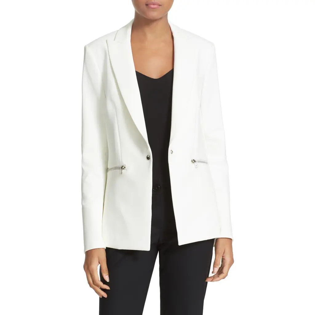 Veronica Beard Scuba Jacket in White at Nordstrom, Size 6 | Nordstrom