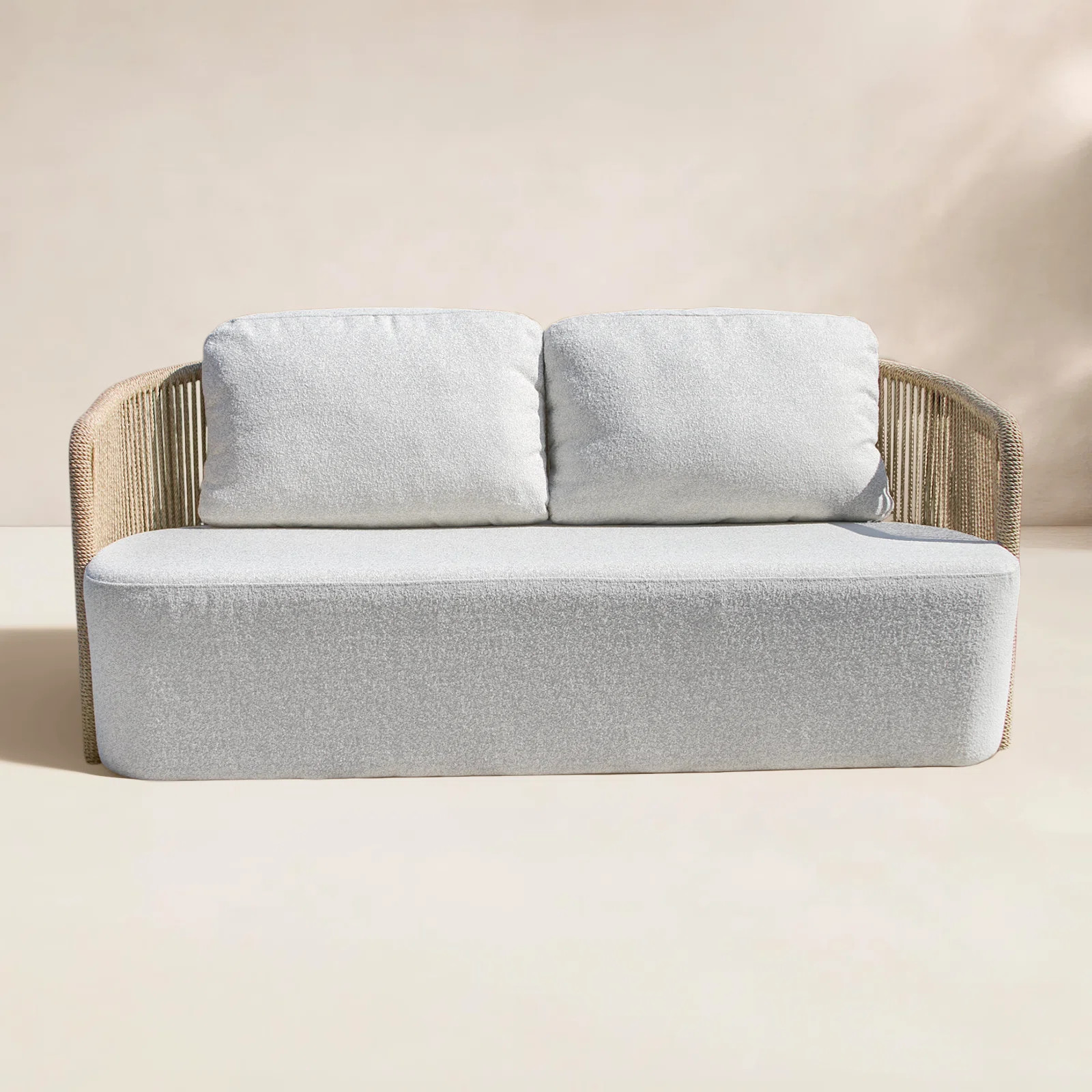 Fayette Cable Wicker Loveseat w Olefin | Joss & Main
