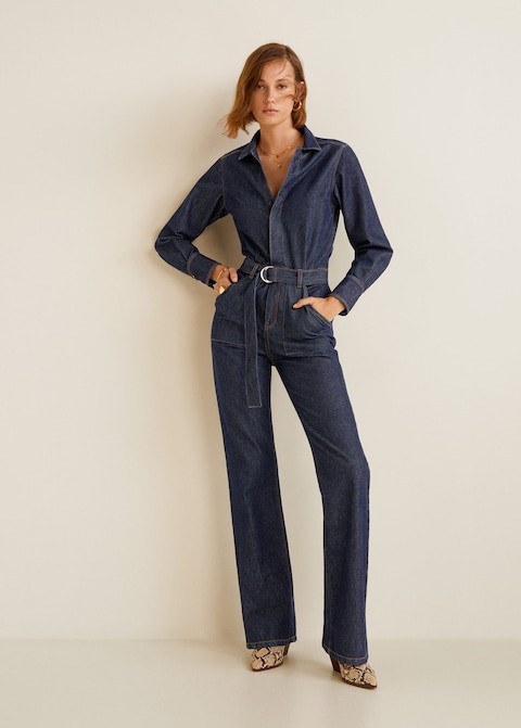 mango denim boiler suit