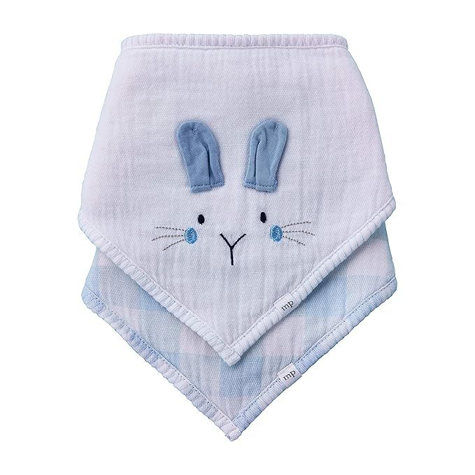 Mud Pie Bunny Gingham Bibs, Blue | Amazon (US)