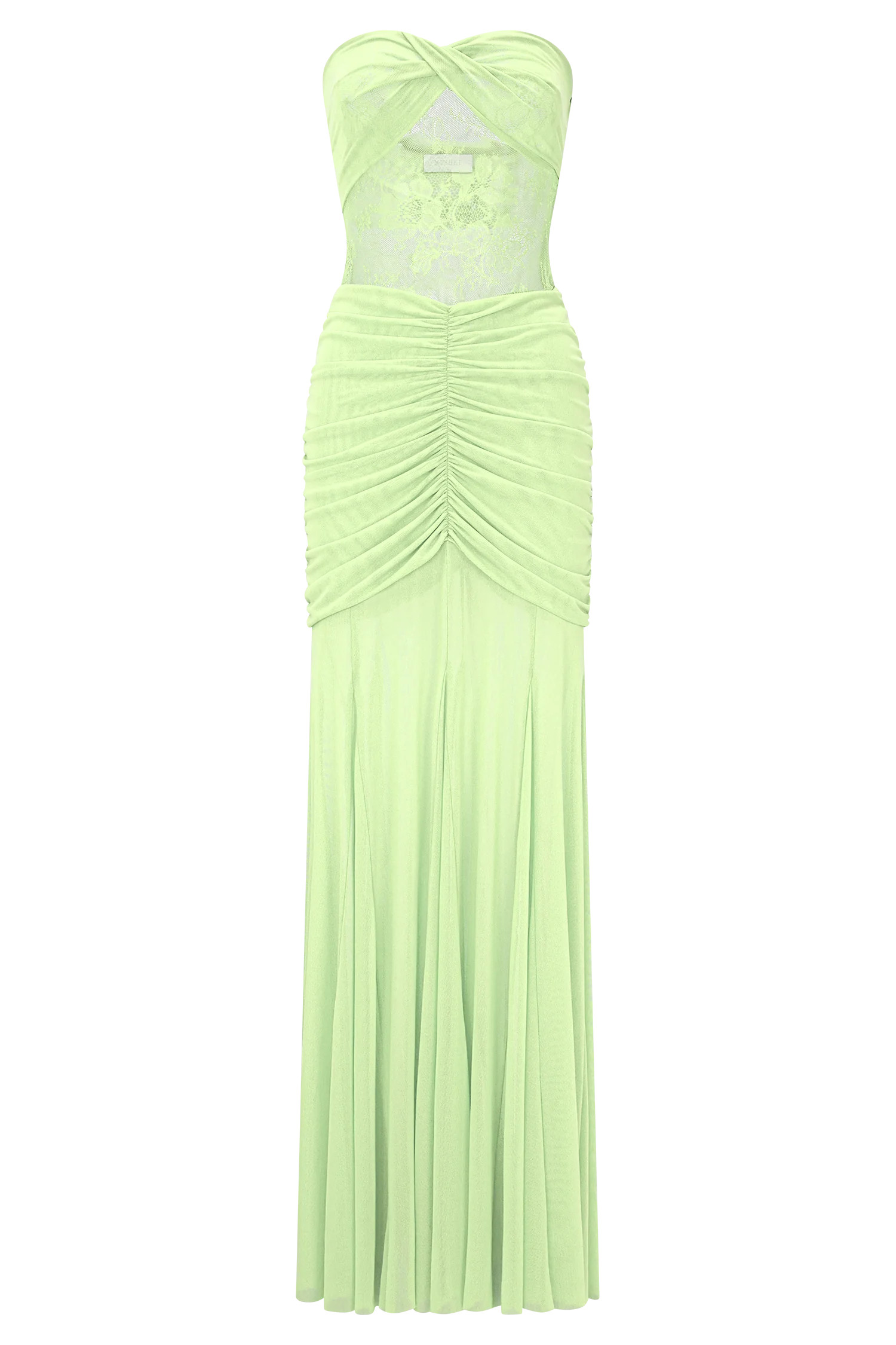 Khadijah Lace And Mesh Maxi Dress - Sage | MESHKI US