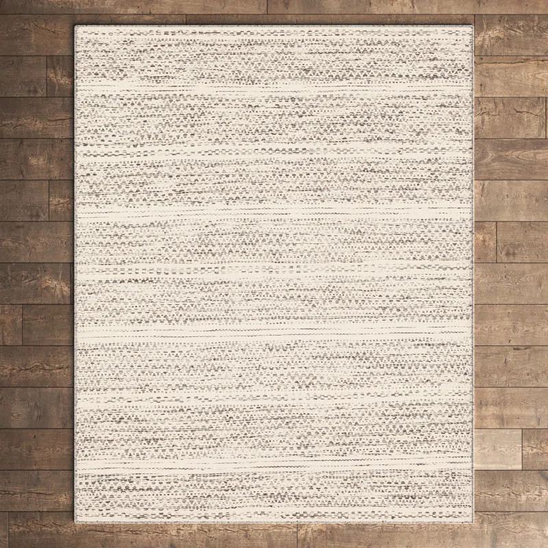 Sylvie Chevron Handmade Flatweave Wool Cream/Black Area Rug | Wayfair North America