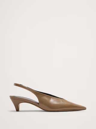 Italian Leather Slingback Pump | Banana Republic (US)