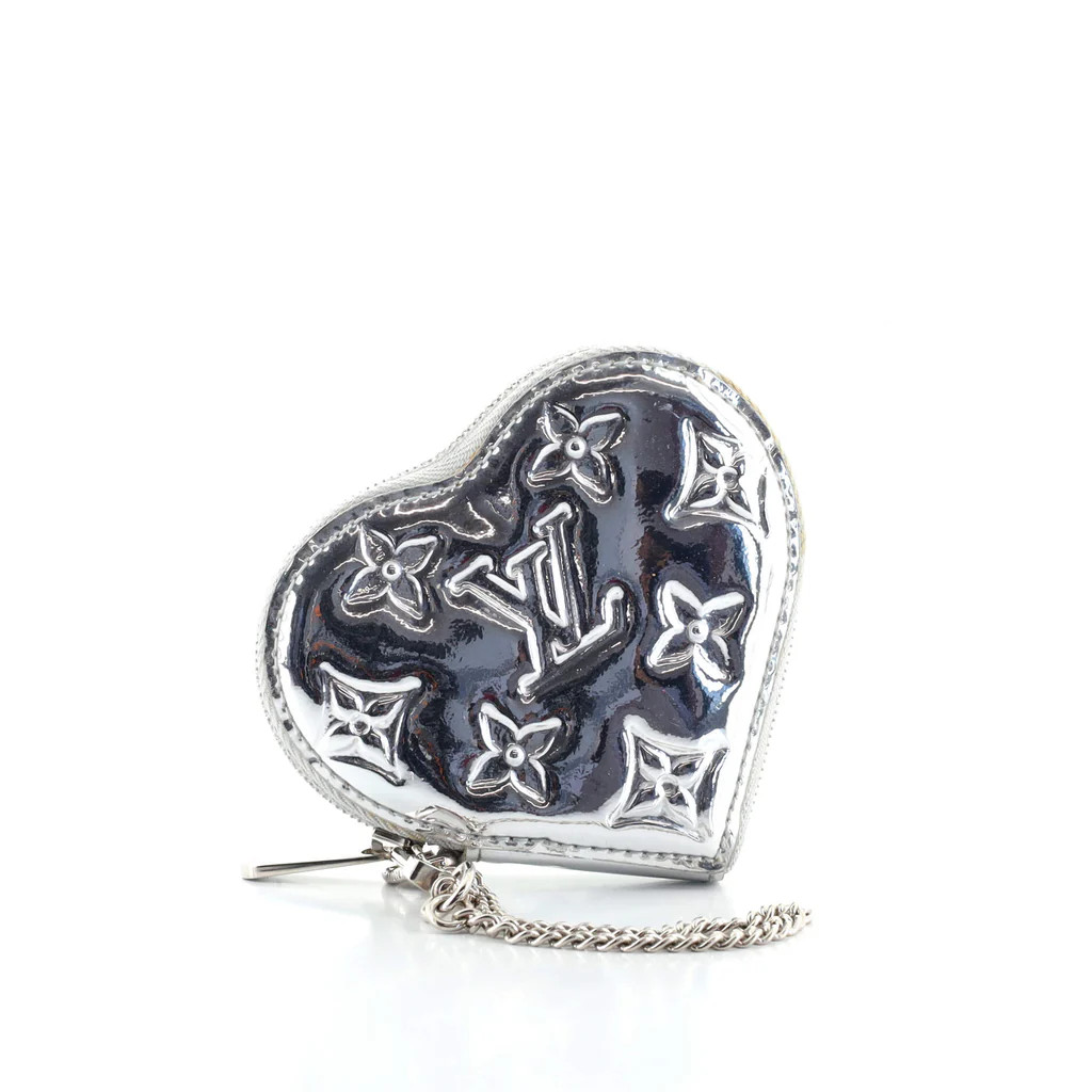Heart Coin Purse Monogram Miroir PVC | Rebag