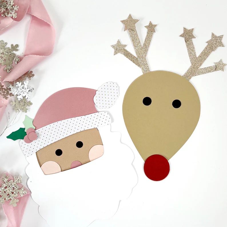 Santa + Rudolph Kids Craft Kit | Etsy (US)