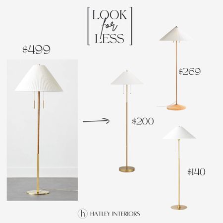 cb2 floor lamp for less! 

i love this style so much, make sure you sign up for restock notifications for the target one! 

floor lamp, pleated shade, cone shade, brass floor lamp, home decor 

#LTKhome