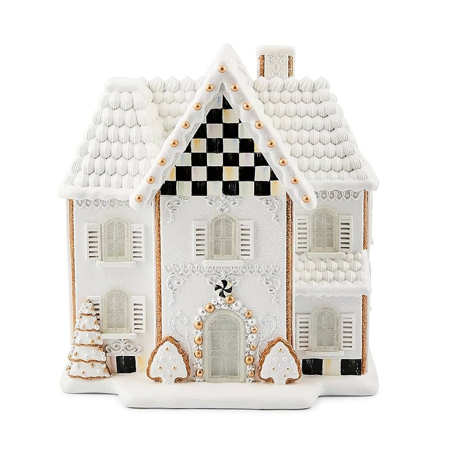 MACKENZIE-CHILDS Gingerbread Illuminated Building, Christmas Village House Decor, Manor | Amazon (US)