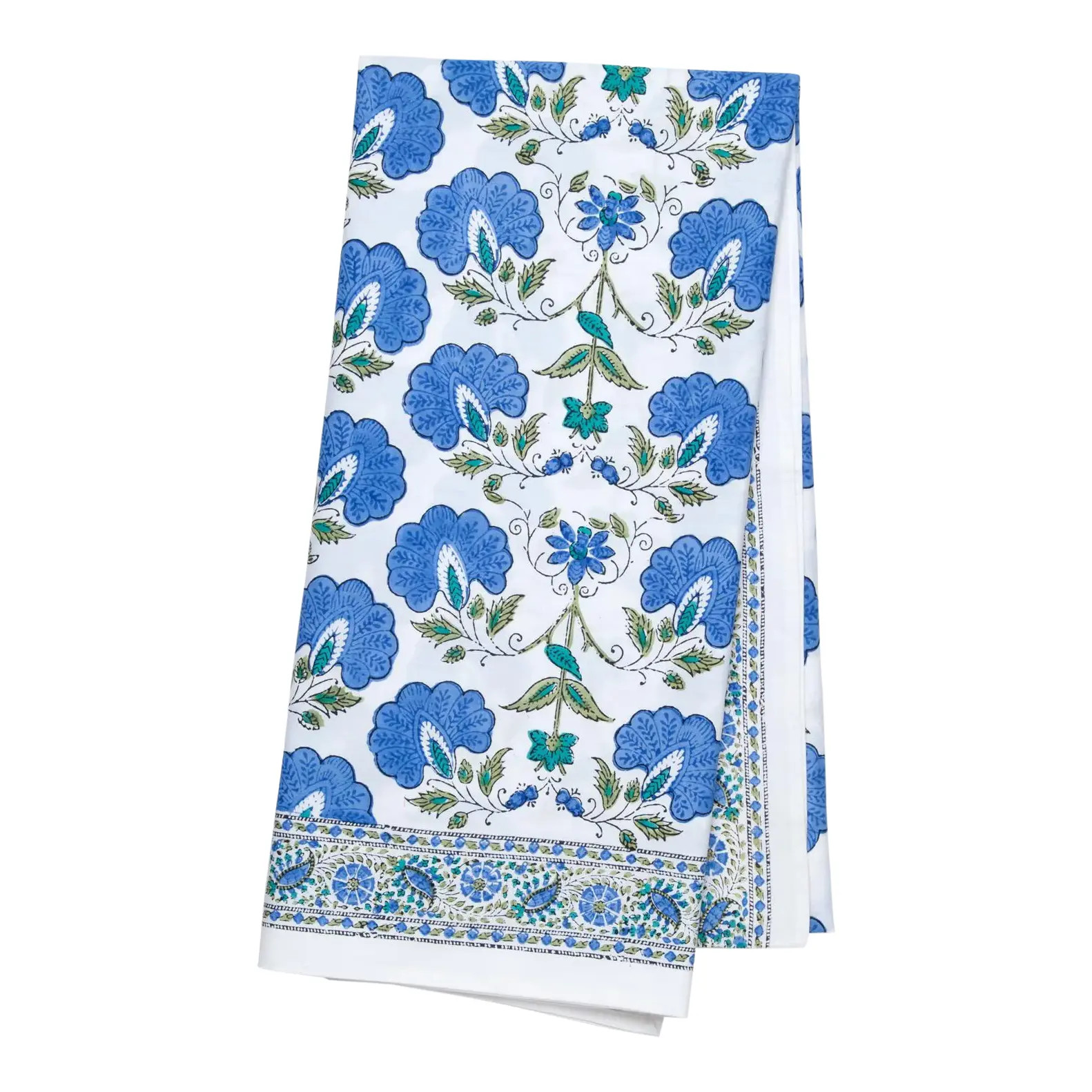 Janvi Tablecloth II, 6-seat table - Blue | Chairish