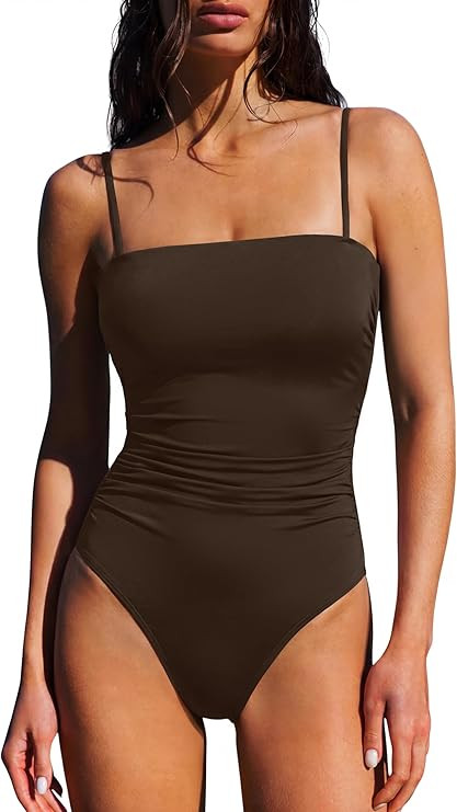 SUUKSESS Women Sexy One Piece Swimsuit Tummy Control Square Neck Bathing Suit | Amazon (US)