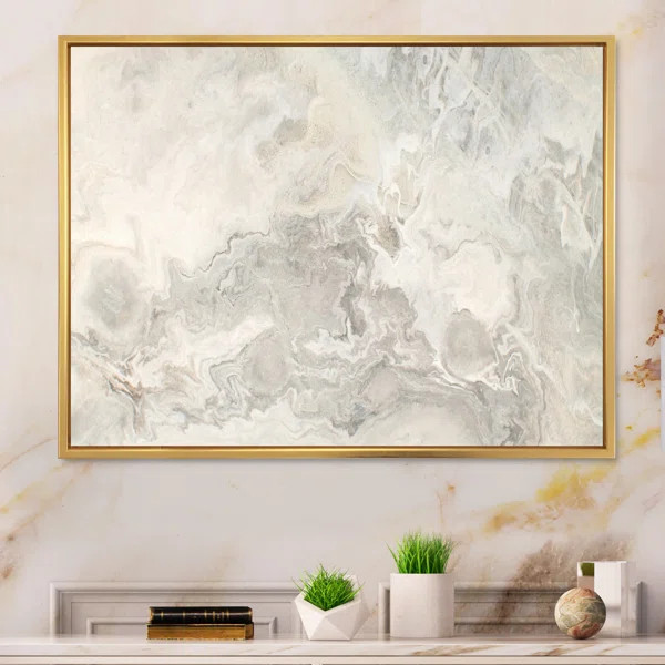 " Liquid Art Waves In Shades Of Cream III " | Wayfair North America