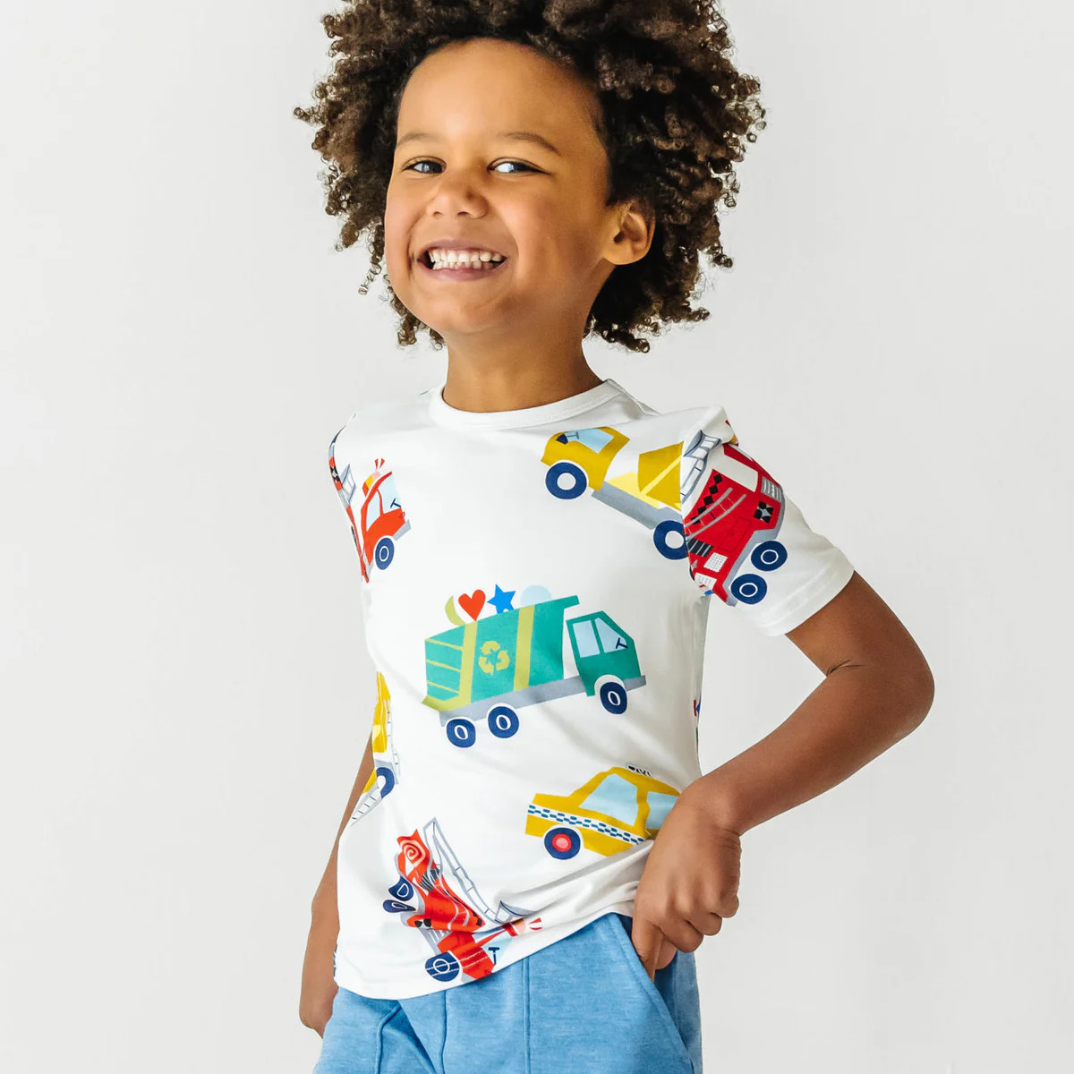 Community Cars Short Sleeve Printed Tee | Little Sleepies
