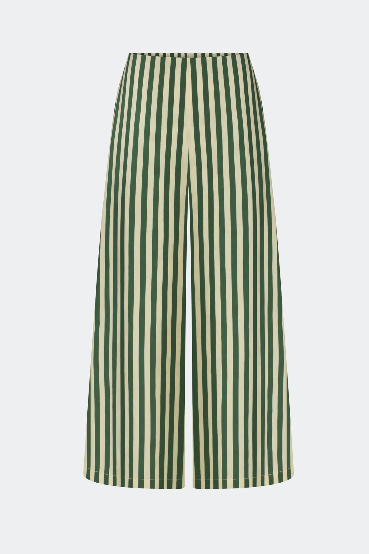 Toni Poplin Pant in Gummy Green/Ecru | Simon Miller