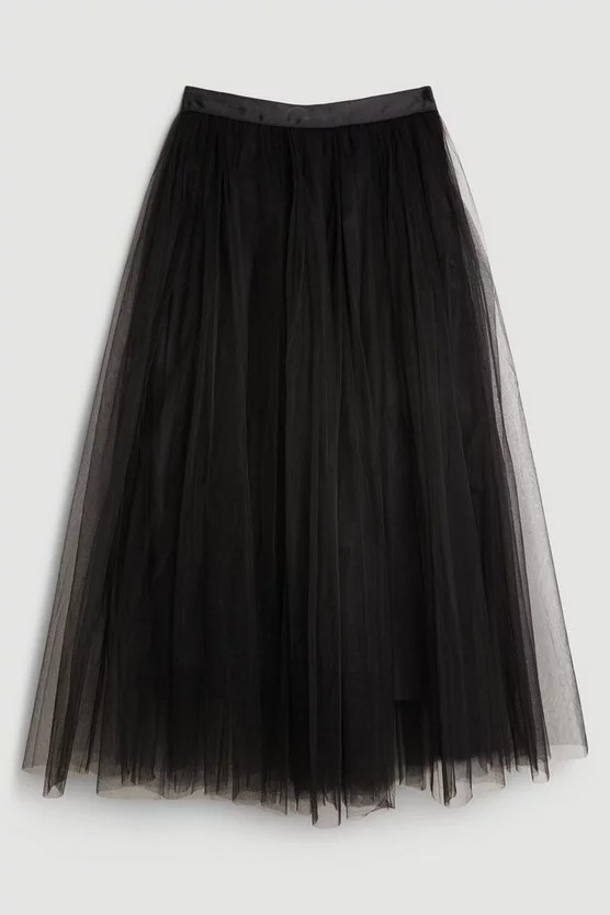Lydia Millen Tulle Woven Maxi Skirt | Karen Millen US