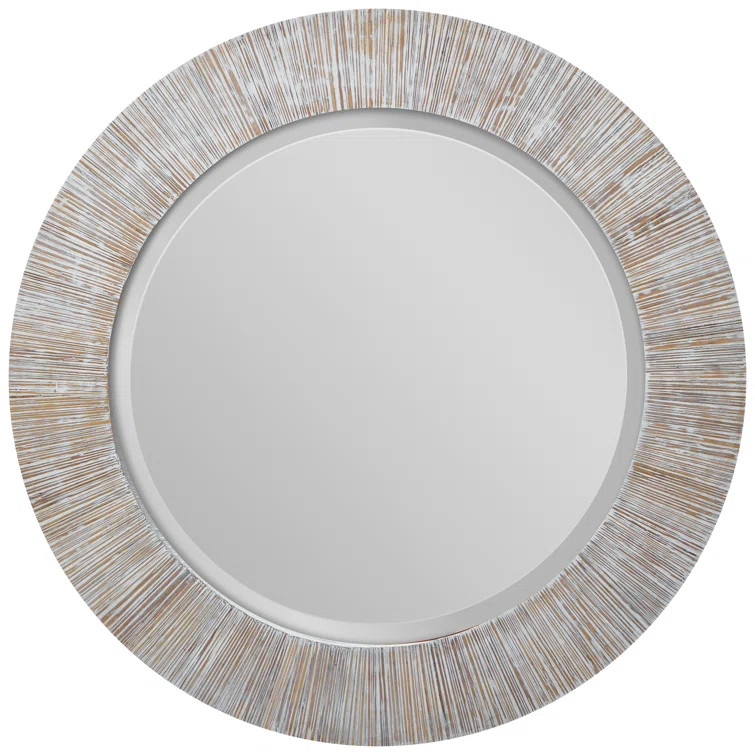 Fabienne Round Wood Wall Mirror | Wayfair North America