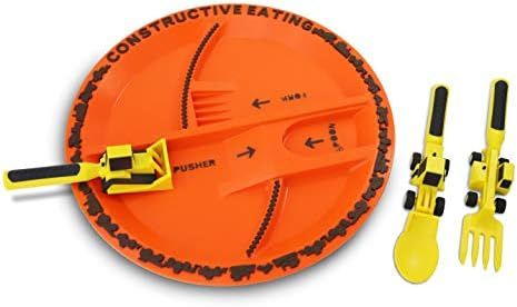 Constructive Eating Construction Combo with Utensil Set and Plate for Toddlers, Infants, Babies a... | Amazon (US)