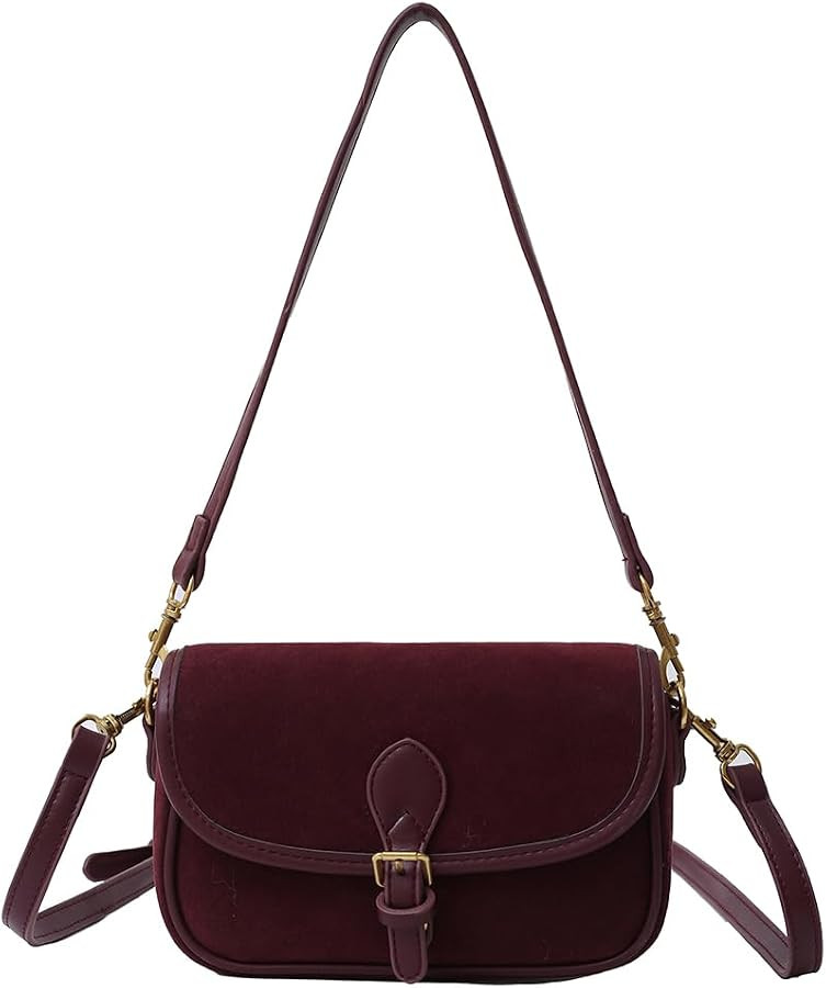 YFGBCX Small Shoulder Bag Crossbody Purse for Women Suede Bag 2024 Fall Purse Suede Handbag Satch... | Amazon (US)