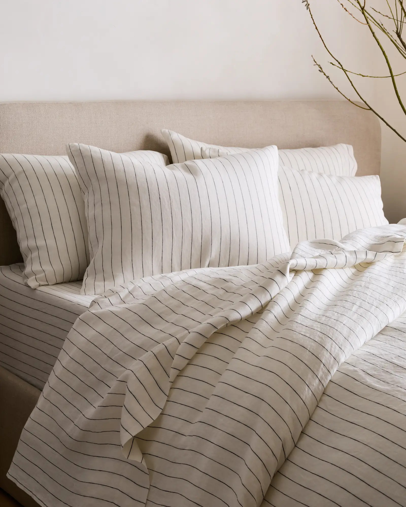 European Linen Stripe Sham Set | Quince