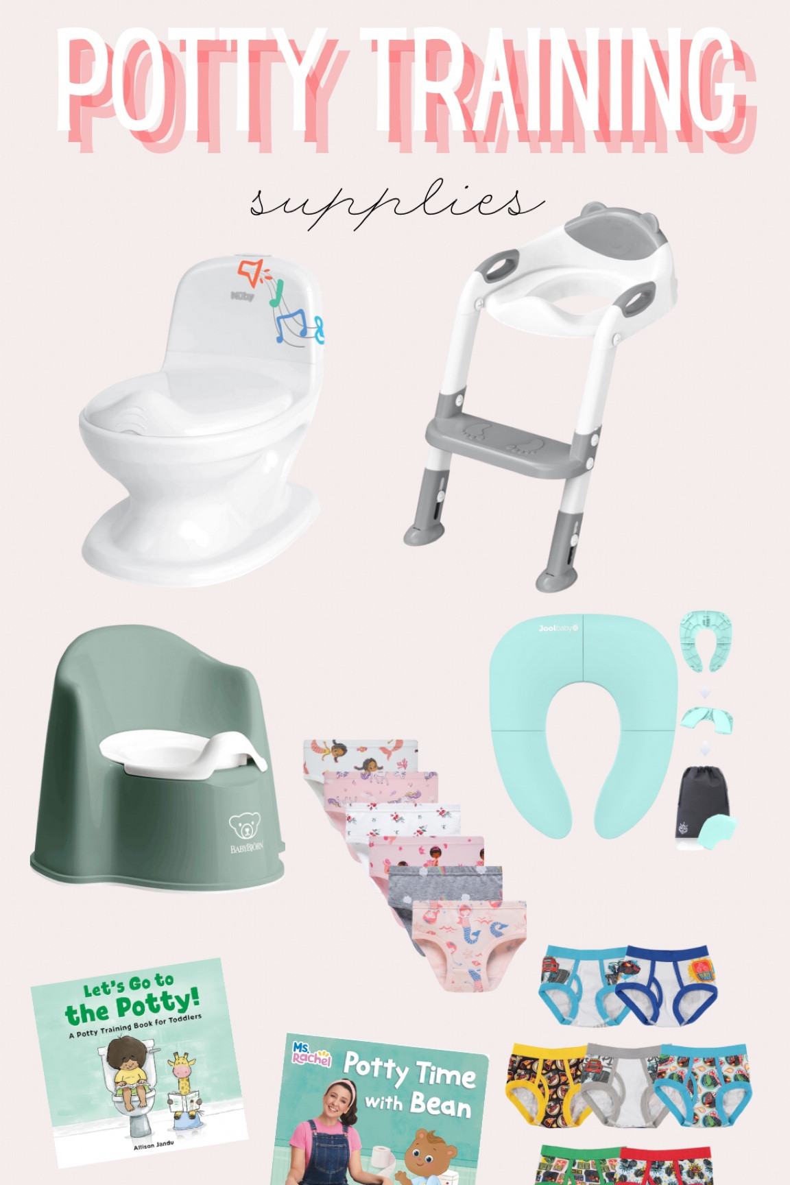 Supplies and things we used for potty training 🚽 // potty training, potty training books, training toilet 

#LTKKids #LTKBaby #LTKFamily
