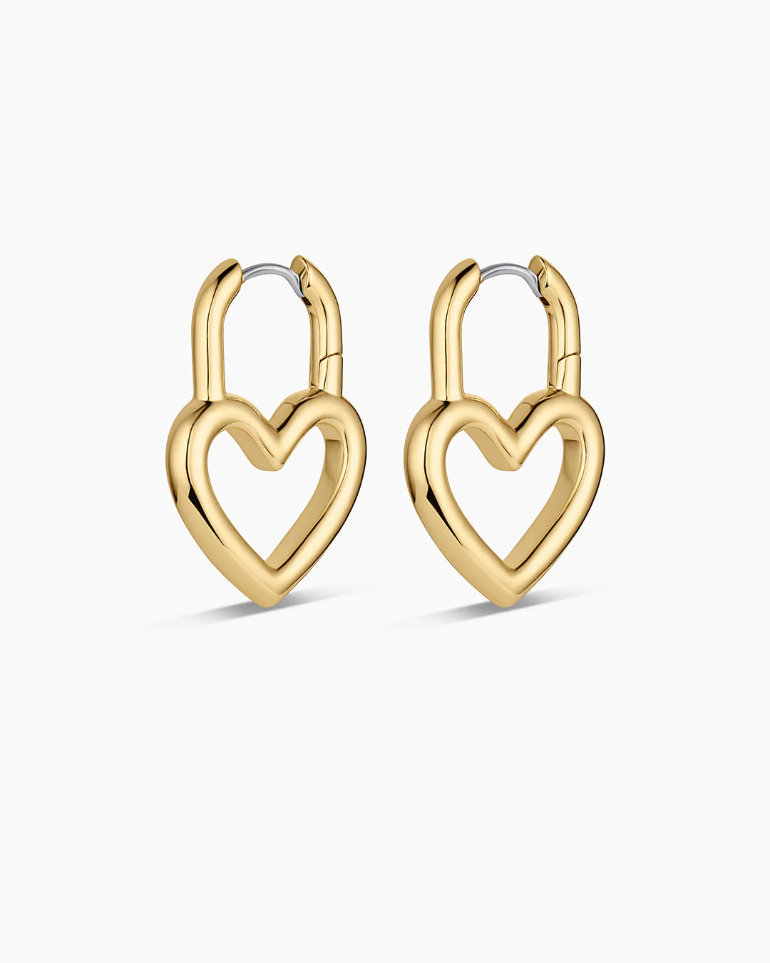 Open Heart Padlock Hoops | gorjana