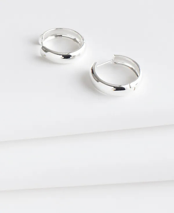 Demi-Fine Chunky Medium Hoop Earrings | Madewell