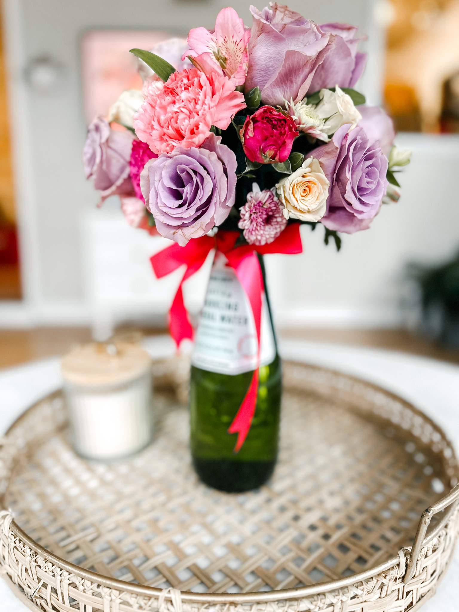 Bottle bouquet idea