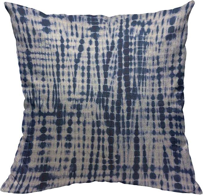 Throw Pillow Covers White Shibori Indigo Blue Tie Dye Pattern Navy Batik Abstract Cotton Linen De... | Amazon (US)