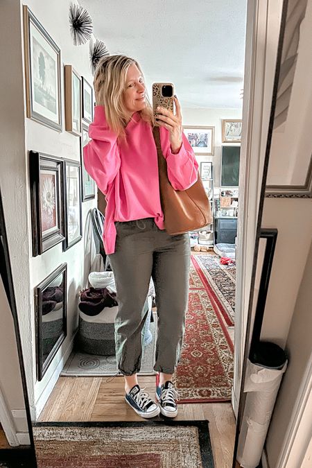 Pink and green are my colors for this spring! What is better than a good fitting oversized sweatshirt? 

top xl
pants large
shoes 8



#LTKstyletip #LTKover40 #LTKfindsunder50