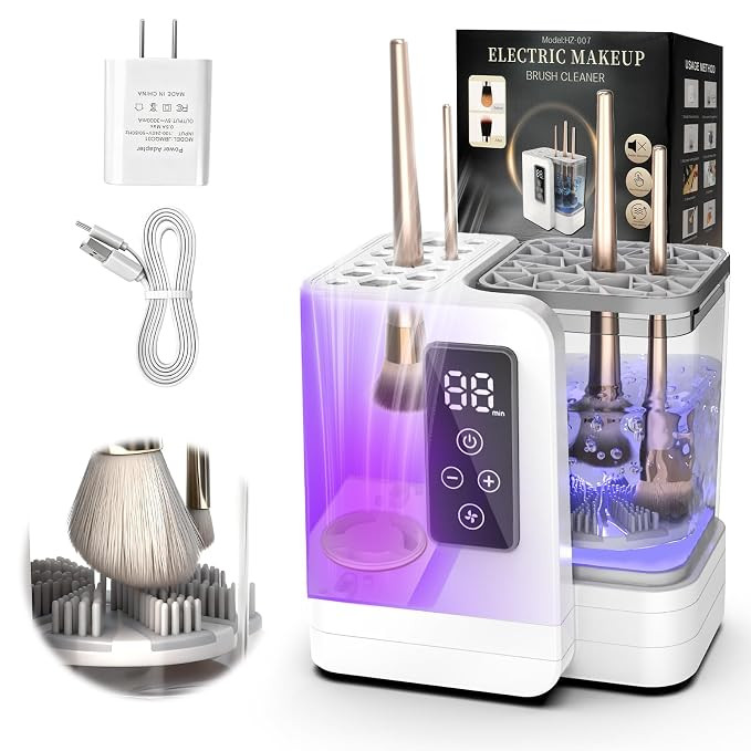 5-in-1 Electric Makeup Brush Cleaner & Dryer Machine- Portable Automatic USB Cosmetic Brushes Cle... | Amazon (US)