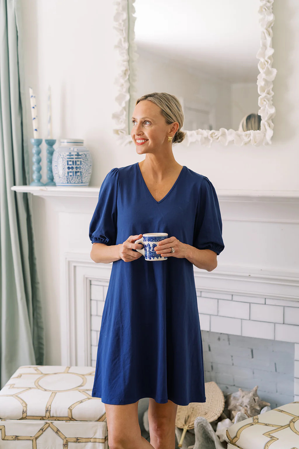 The Laurel Dress in Royal Navy | Duffield Lane