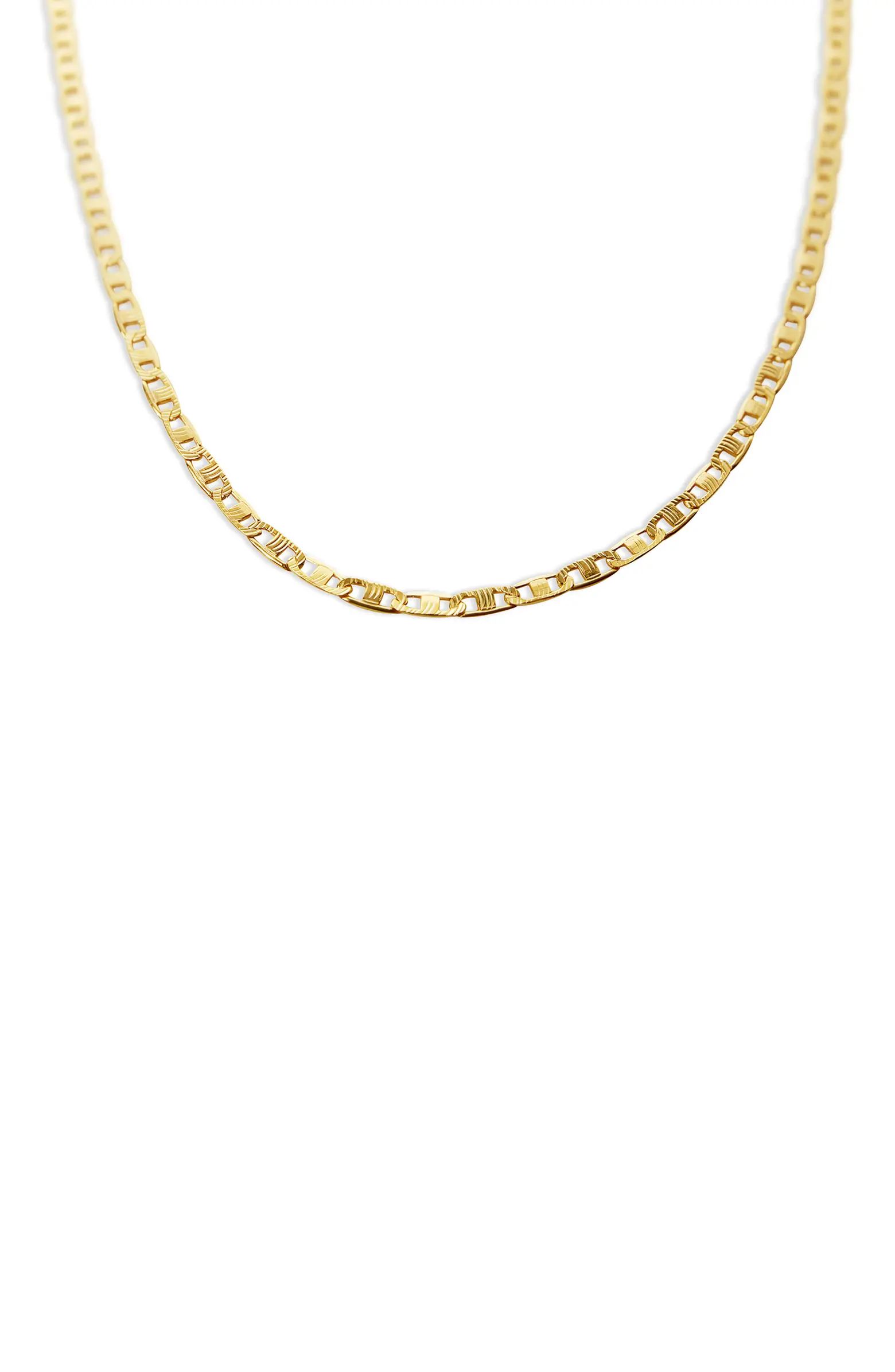 Argento Vivo Sterling Silver Flat Double Link Chain Necklace | Nordstrom | Nordstrom