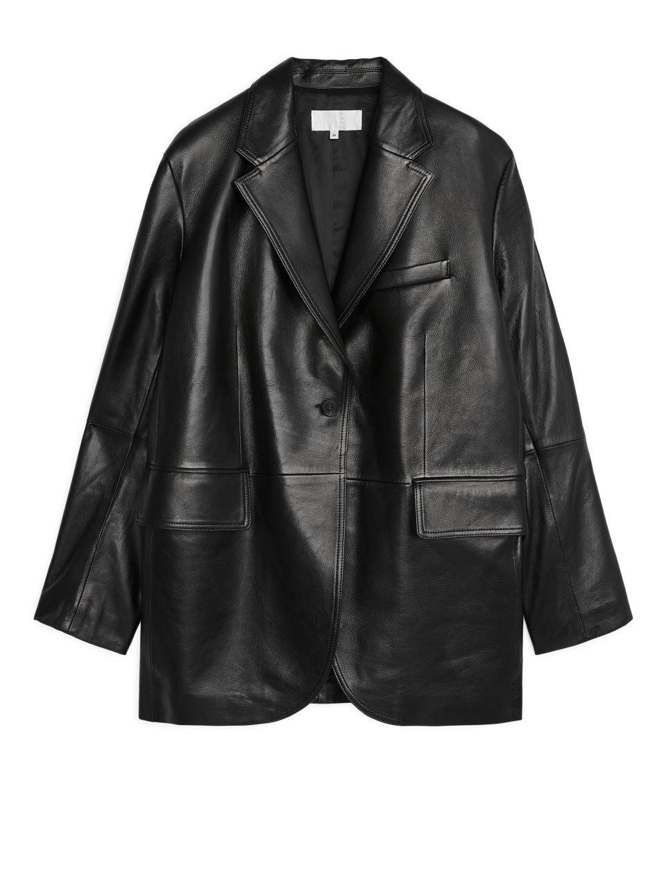 Leather Blazer - Black - Tailoring - ARKET | ARKET (US&UK)