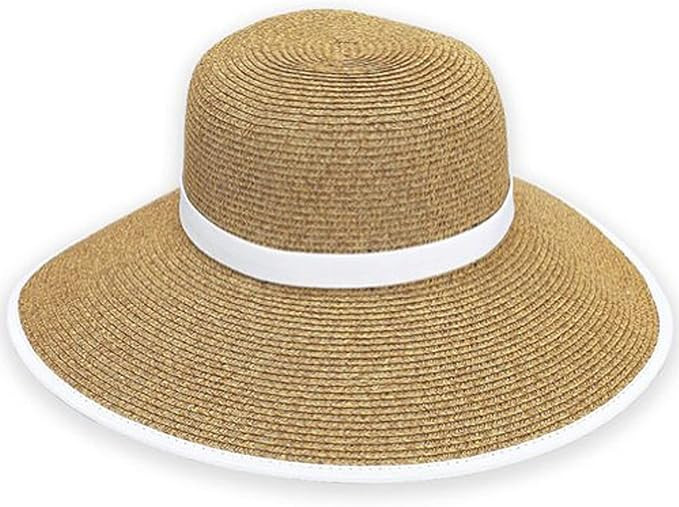 Sun 'N' Sand French Laundry Straw Sun Hats for Women - Backless, Foldable, and Packable Hat - Bea... | Amazon (US)